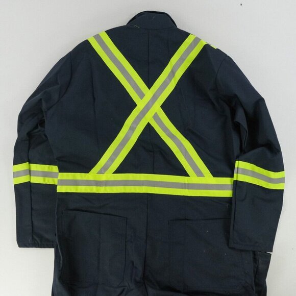 NWT Big Al Hiviz 2" Reflective Grosgrain Coverall - 1655 Sz. 44 Navy Canada $145 - Picture 5 of 12